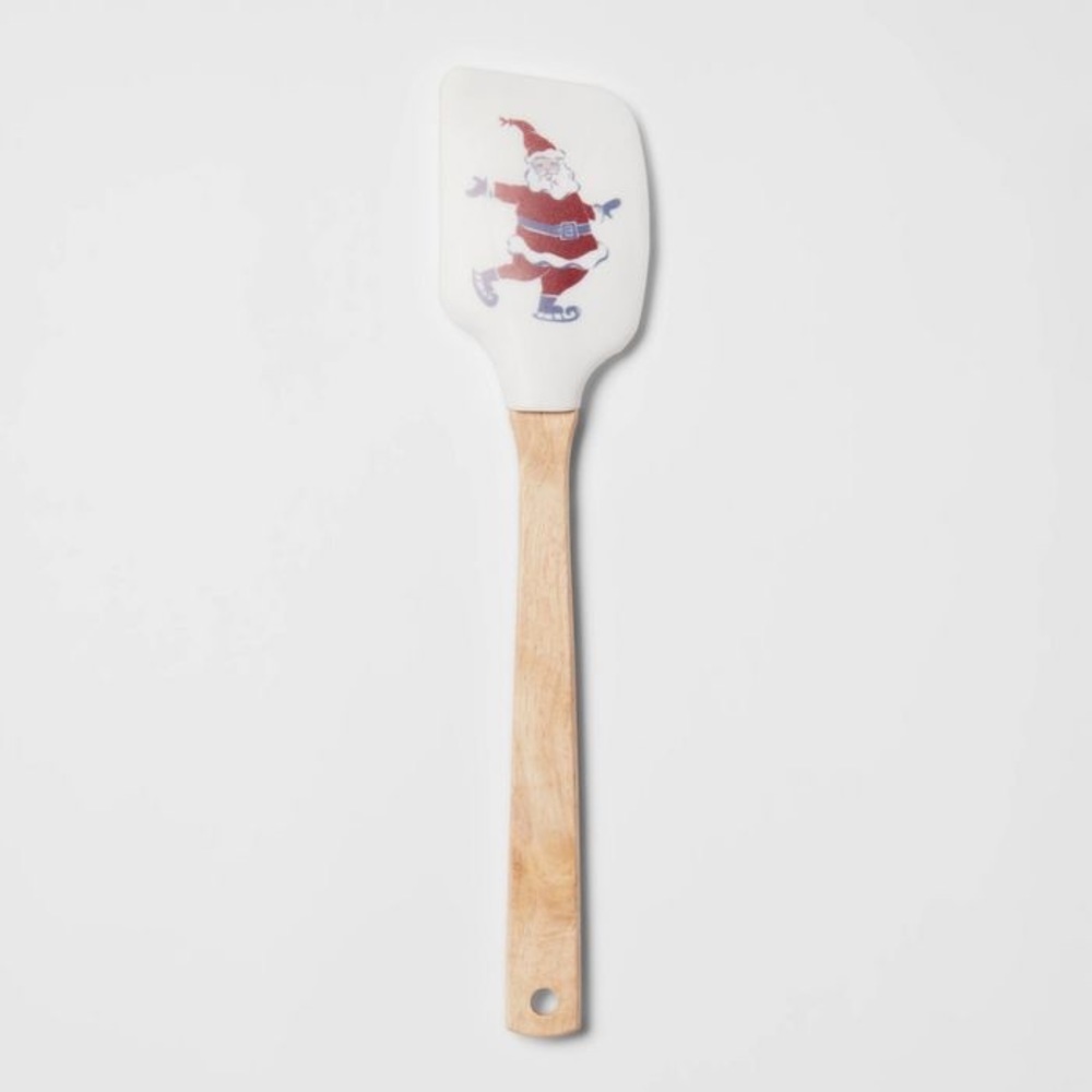 Santa Christmas Silicone Spatula with Wood Handle nwt - Picture 3 of 3